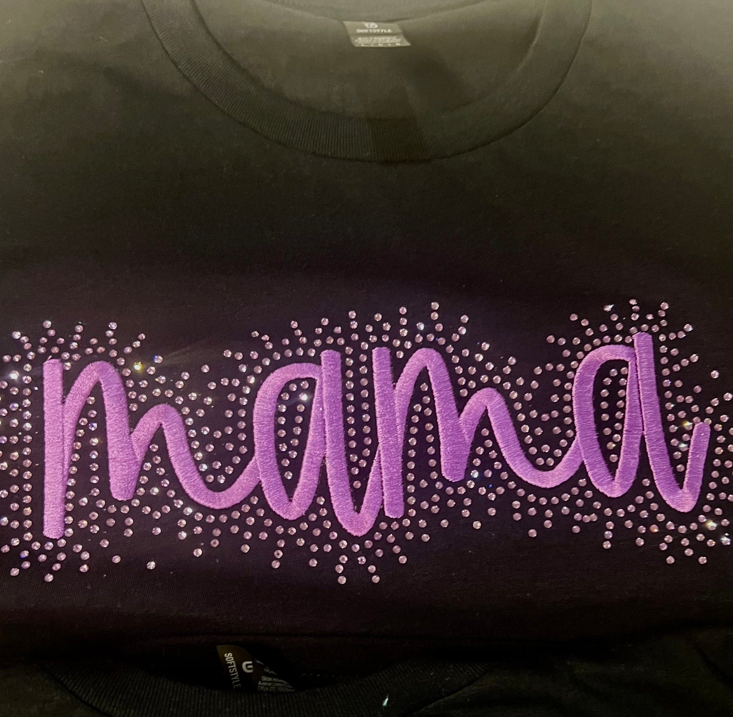 Mama Embroidered Rhinestone T-Shirt