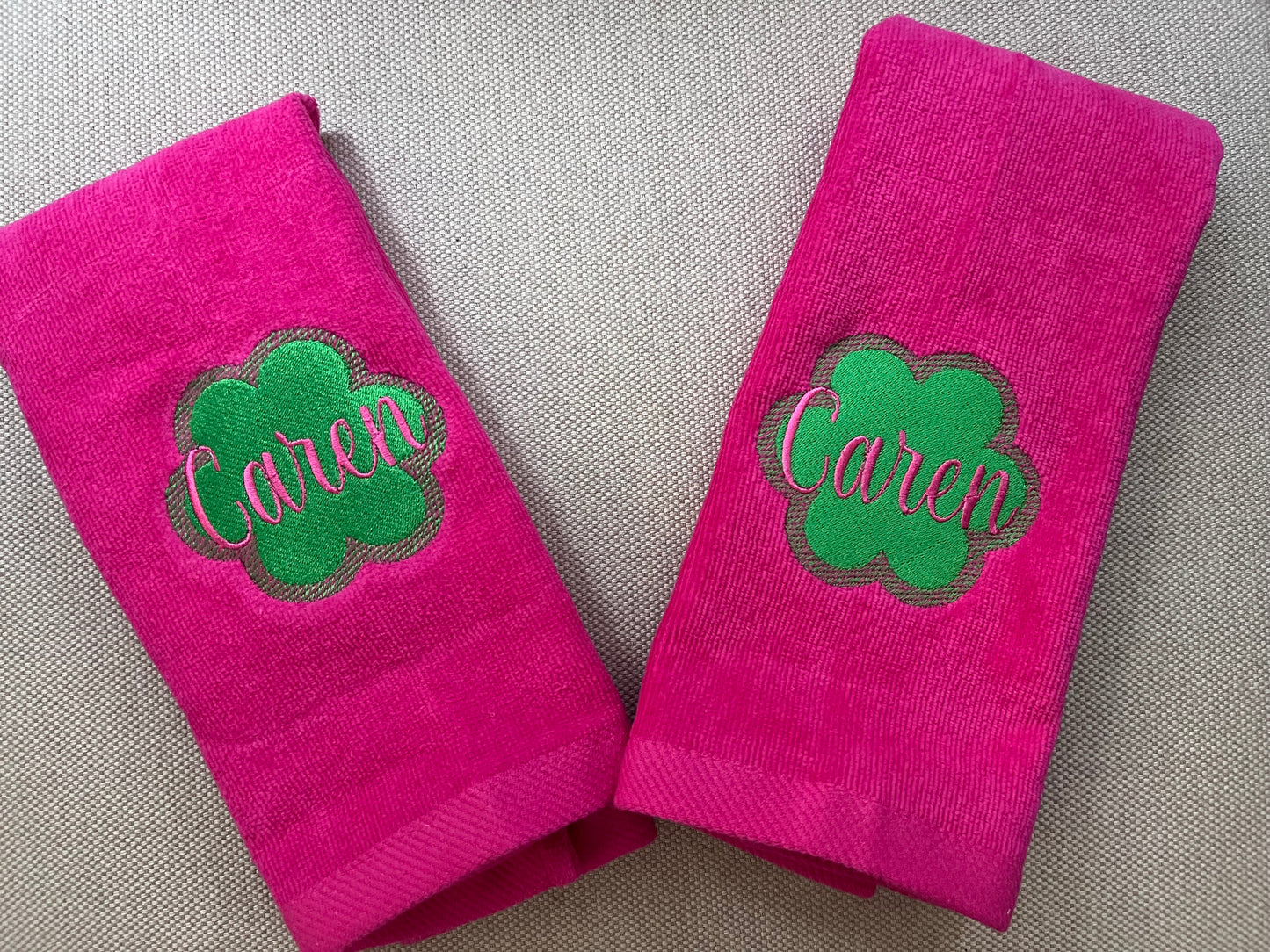 Embroidered Finger Tip Towels
