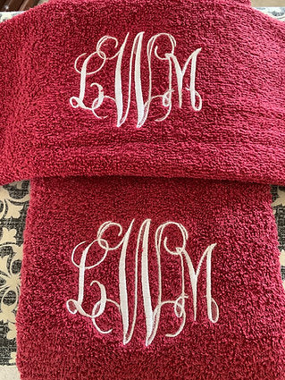 Monogram Towels- (3pc)