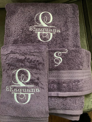 Monogram Towels- (3pc)