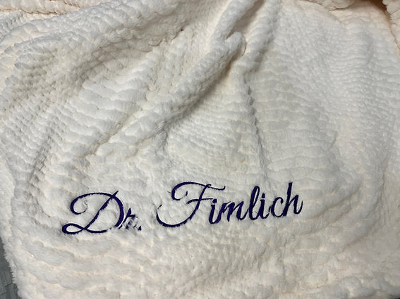 Embroidered Throw Blanket