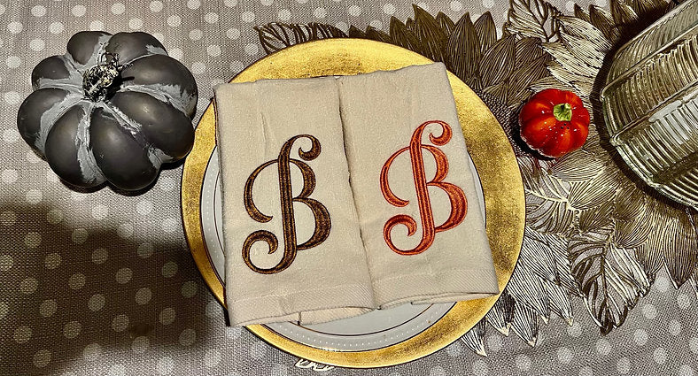 Monogram Finger Tip Towels- Initials only