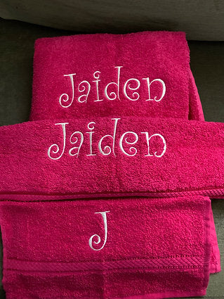 Monogram Towels- (3pc)
