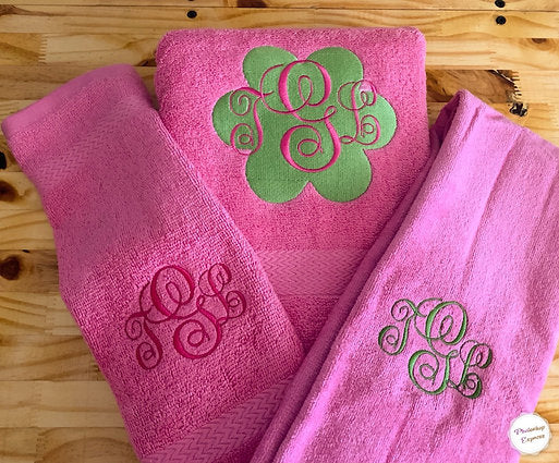 Monogram Towels- (3pc)