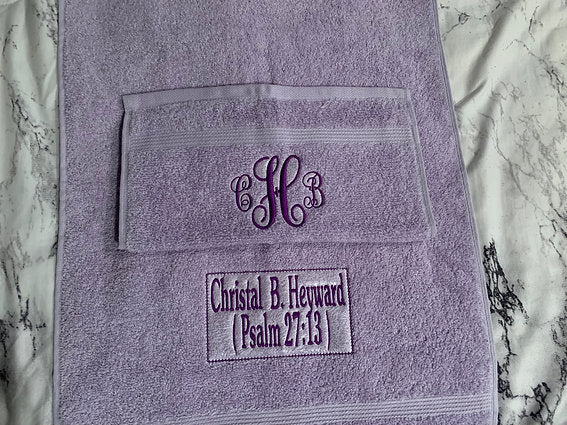 Monogram Towels- (3pc)