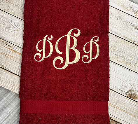 Monogram Towels- (3pc)