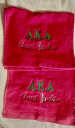 Embroidery Finger Tip Towels- Add Names