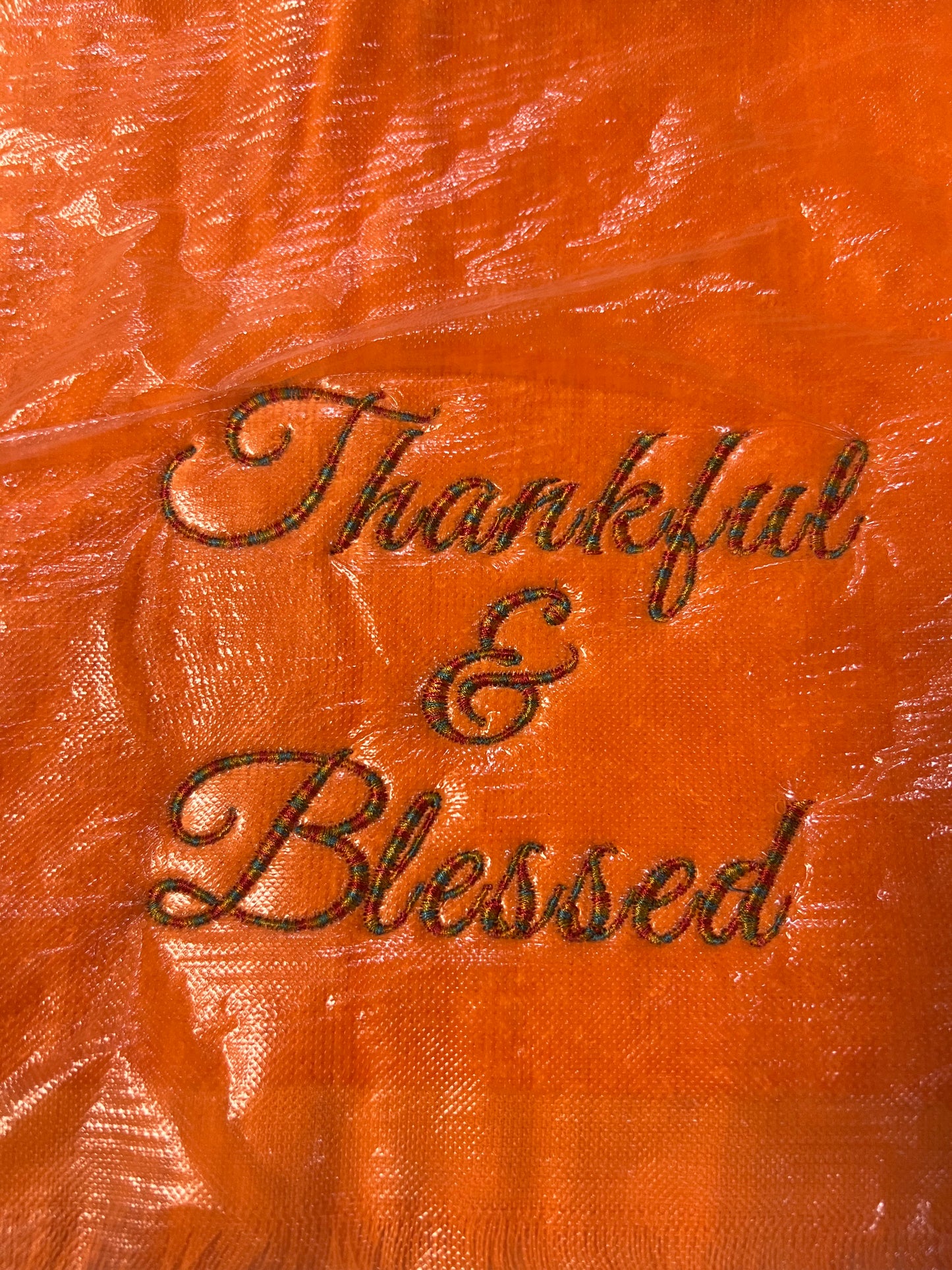 🧵 Thankful & Blessed – Holiday Embroidered Towel 2pc Set