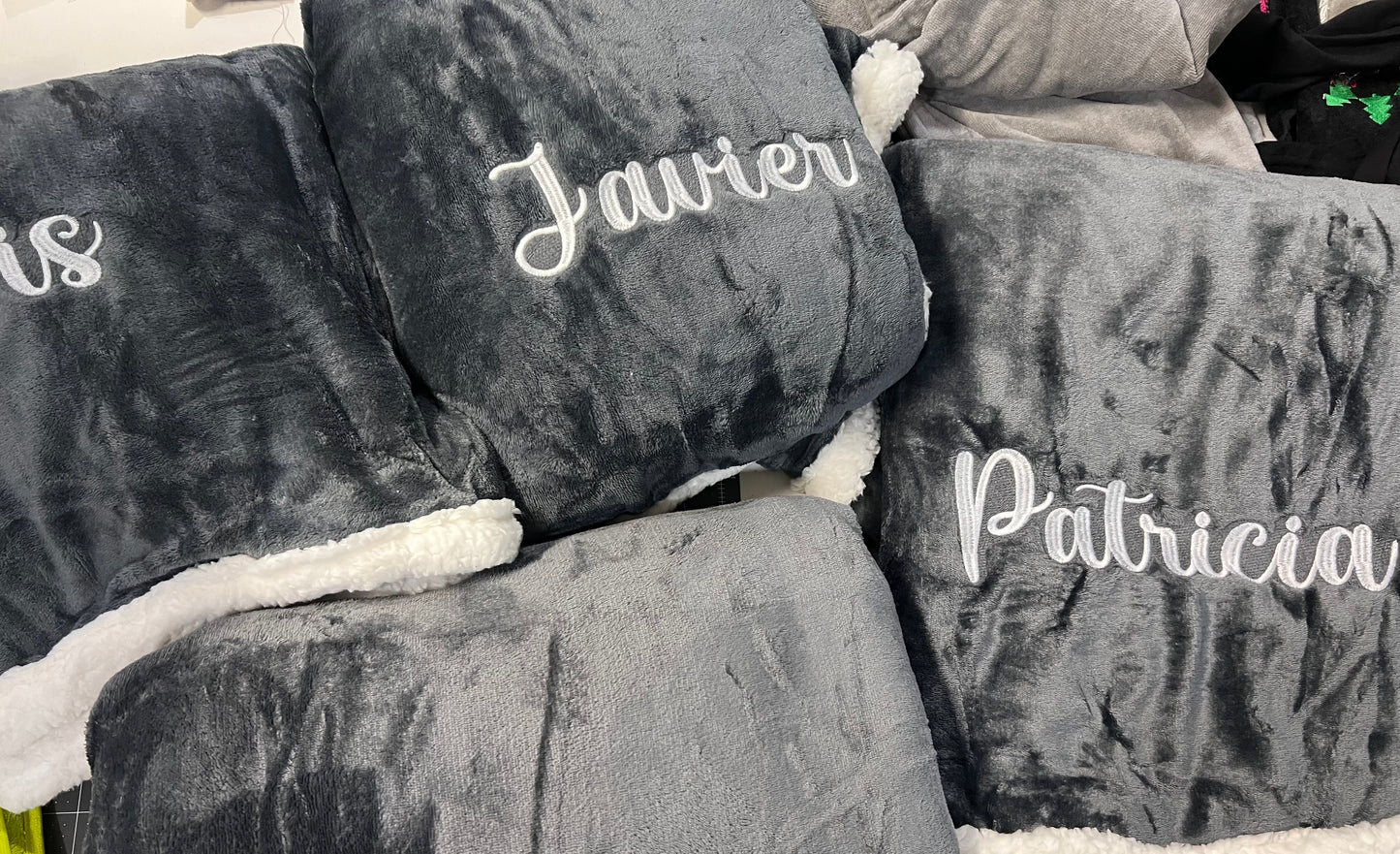 Embroidered Throw Blanket