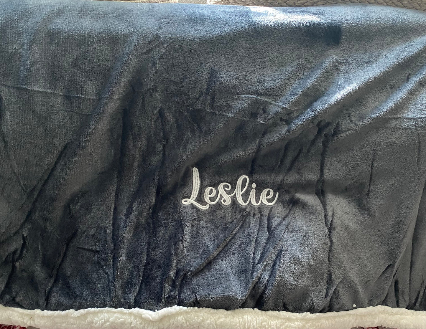 Embroidered Throw Blanket