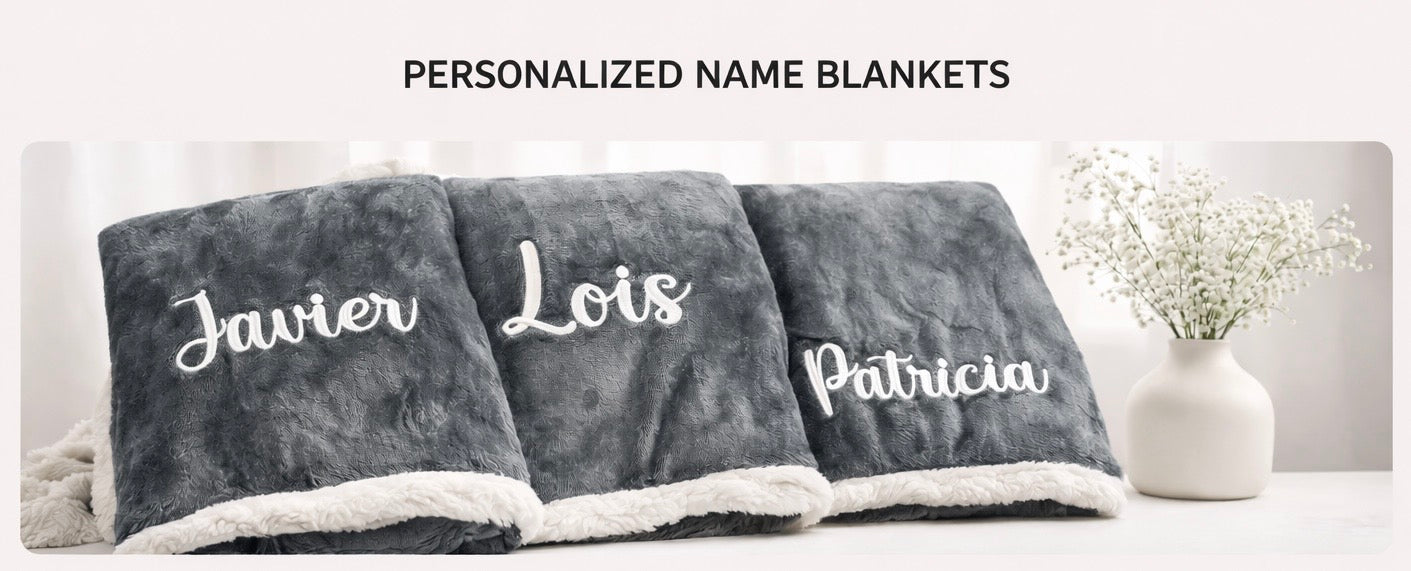 Embroidered Throw Blanket