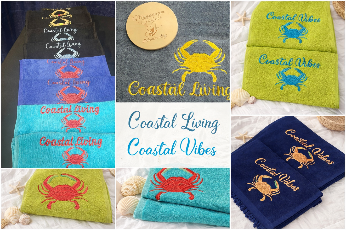 Coastal Vibes Finger Tip towels Sets