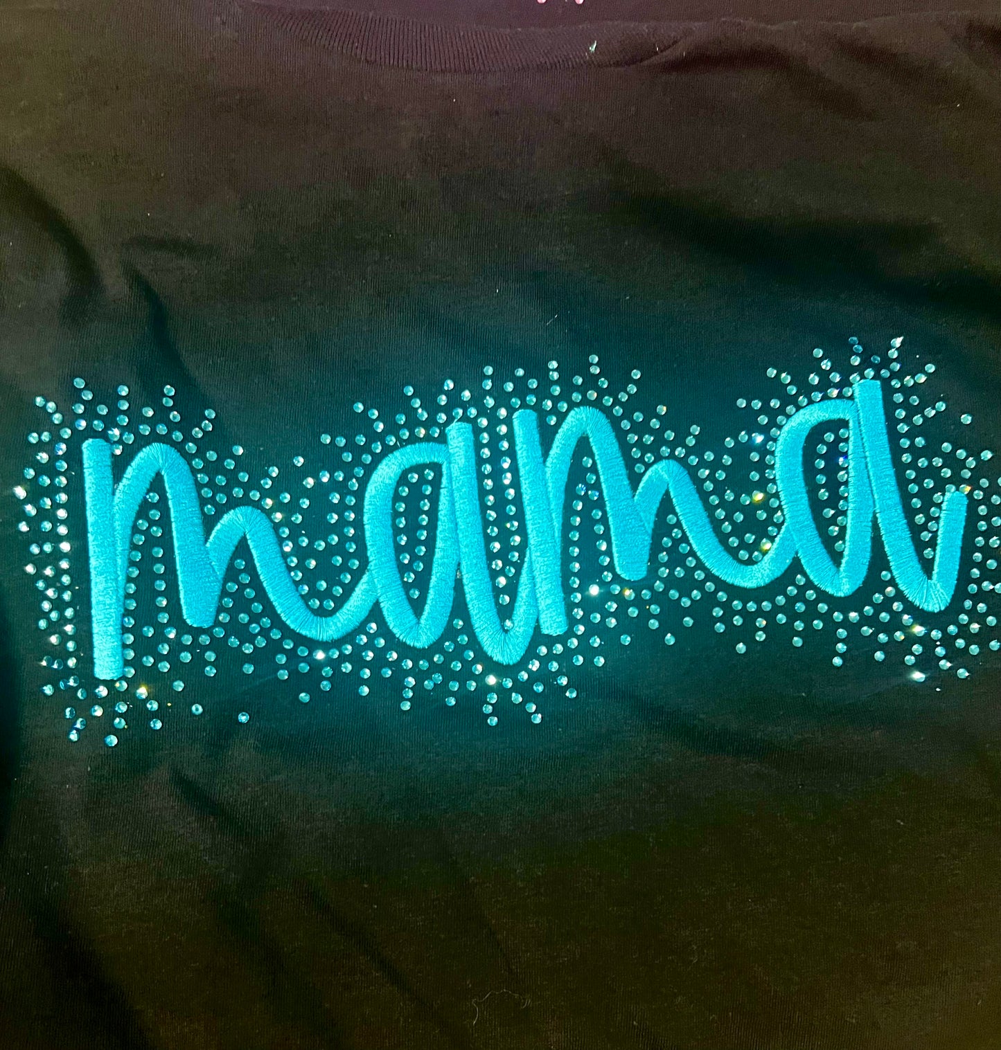 Mama Embroidered Rhinestone T-Shirt