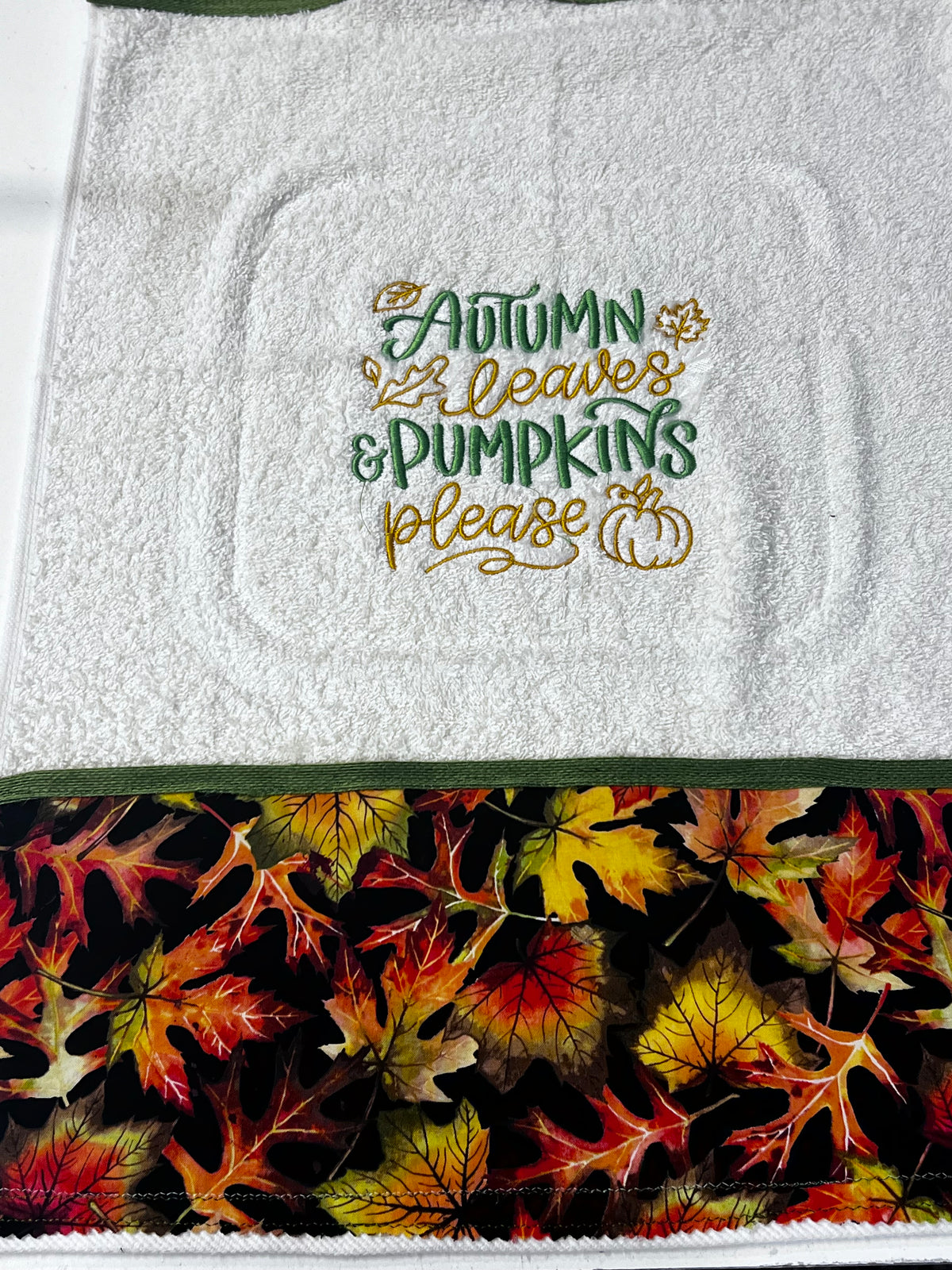 Autumn Embroidered Kitchen Towel | DBD Embroidery