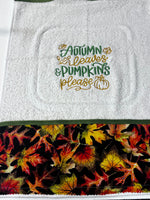 Autumn Embroidered Kitchen Towel | DBD Embroidery