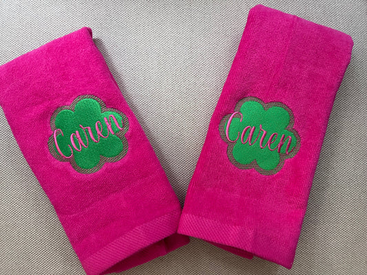 Embroidered Finger Tip Towels